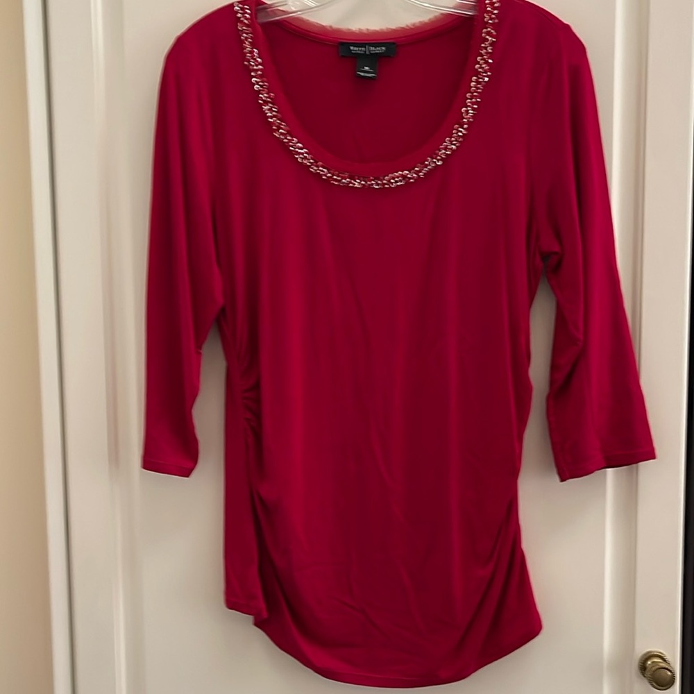White House Black Market 3/4 sleeve top M